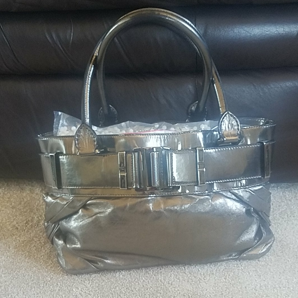 Burberry Metallic gray handbag